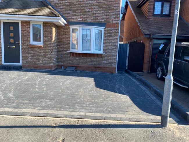 wickford front drive block paving 10