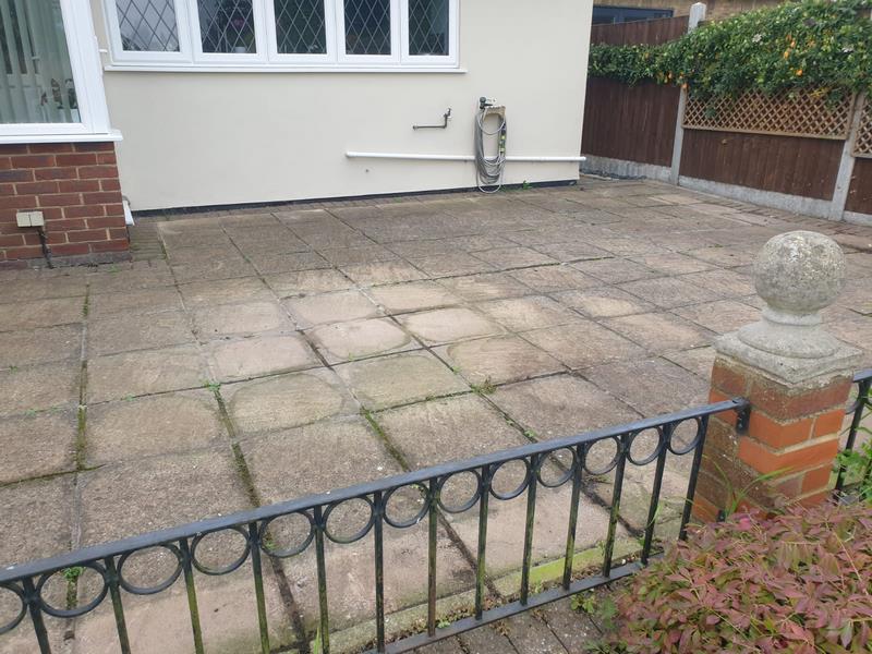 patio replacement rippon buff sandstone before