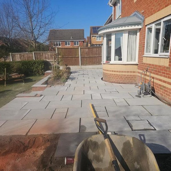 kandahar grey sandstone patio wickford 2