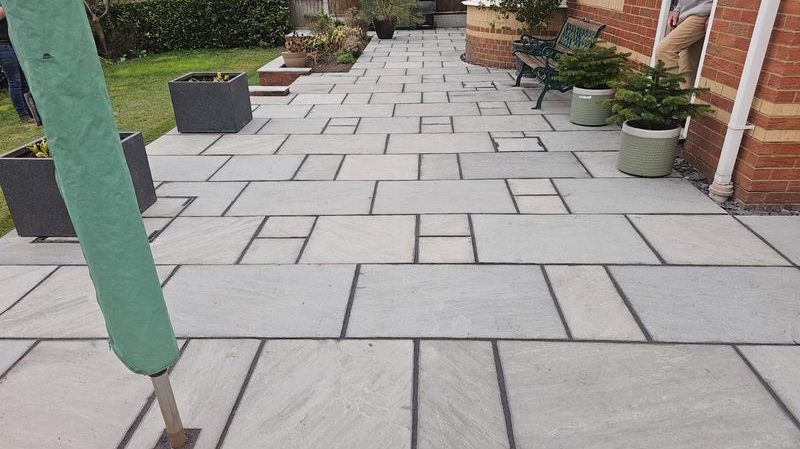 kandahar grey sandstone patio wickford 7