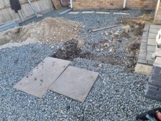 artificial grass with block paved border basildon essex 01