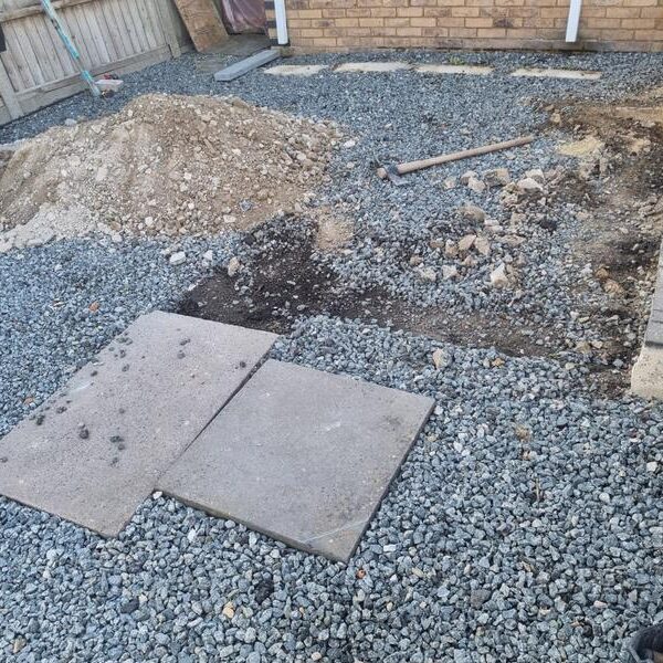 artificial grass with block paved border basildon essex 01