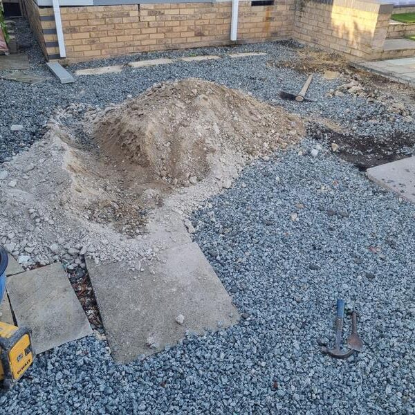 artificial grass with block paved border basildon essex 02