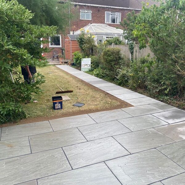 kandla grey indian sandstone patio benfleet 06