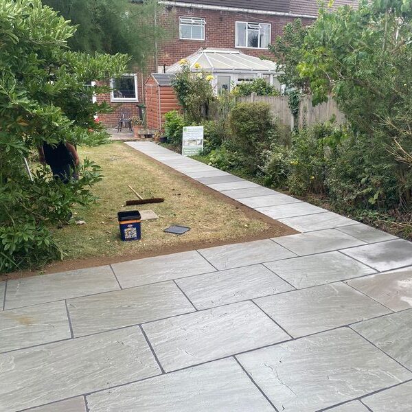 kandla grey indian sandstone patio benfleet 07