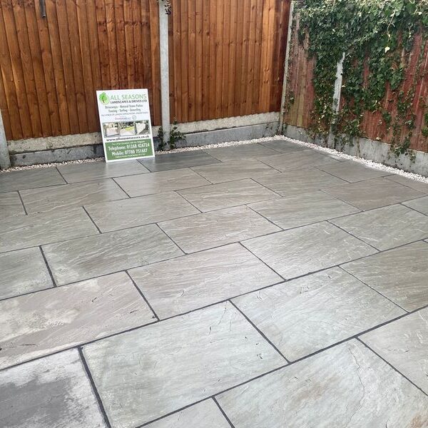 kandla grey indian sandstone patio benfleet 11