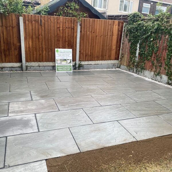 kandla grey indian sandstone patio benfleet 12