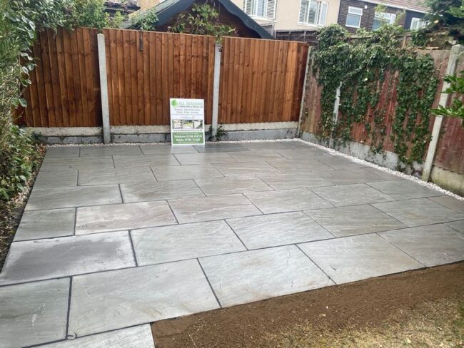 kandla grey indian sandstone patio benfleet 12