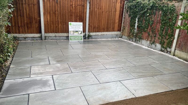 kandla grey indian sandstone patio benfleet 12
