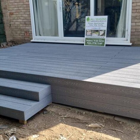silver grey composite decking installation billericay essex 5