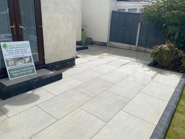 porcelain patio with steps charcoal edgings leigh on sea 06