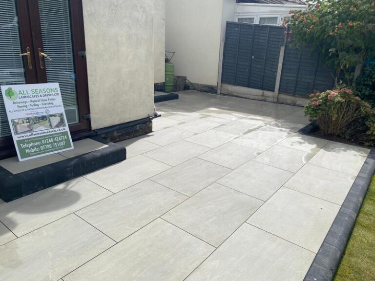 porcelain patio with steps charcoal edgings leigh on sea 06
