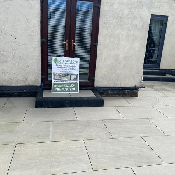 porcelain patio with steps charcoal edgings leigh on sea 10