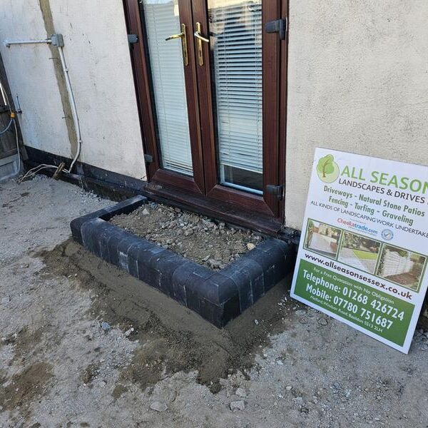 porcelain patio with steps charcoal edgings leigh on sea 12