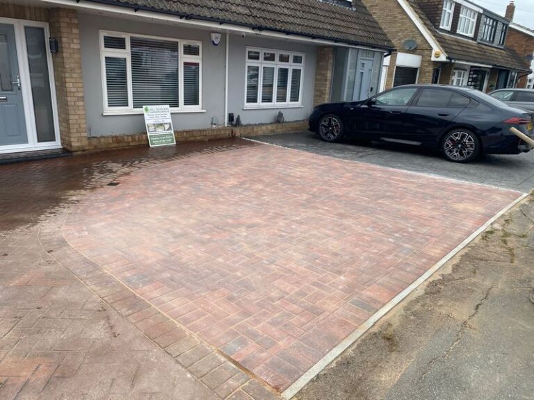 block paving driveway extension 50mm brindle in wickford 02